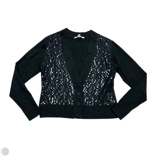 Sweater Cardigan Cashmere By Autumn Cashmere In Black, Size: M