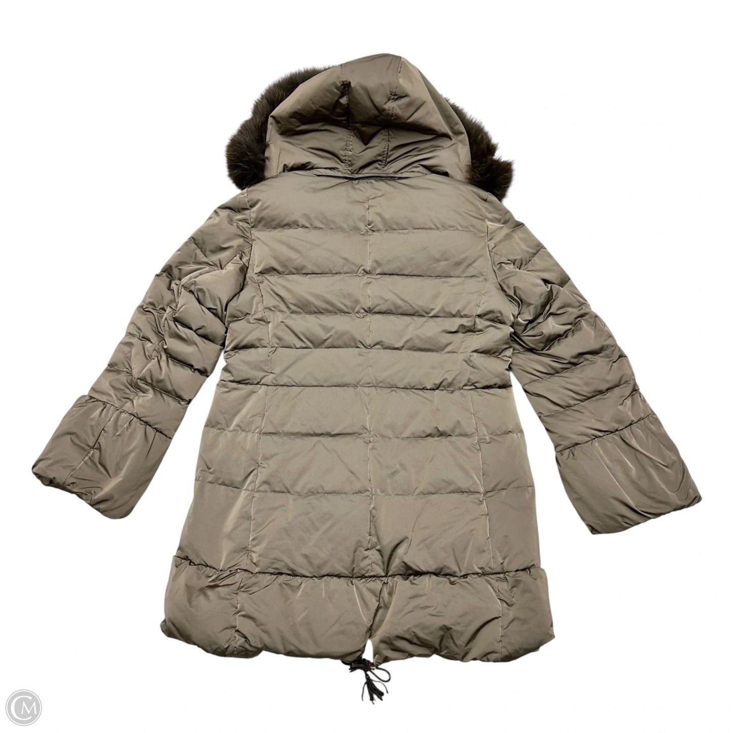 Coat Puffer & Quilted By Bogner In Taupe, Size: L