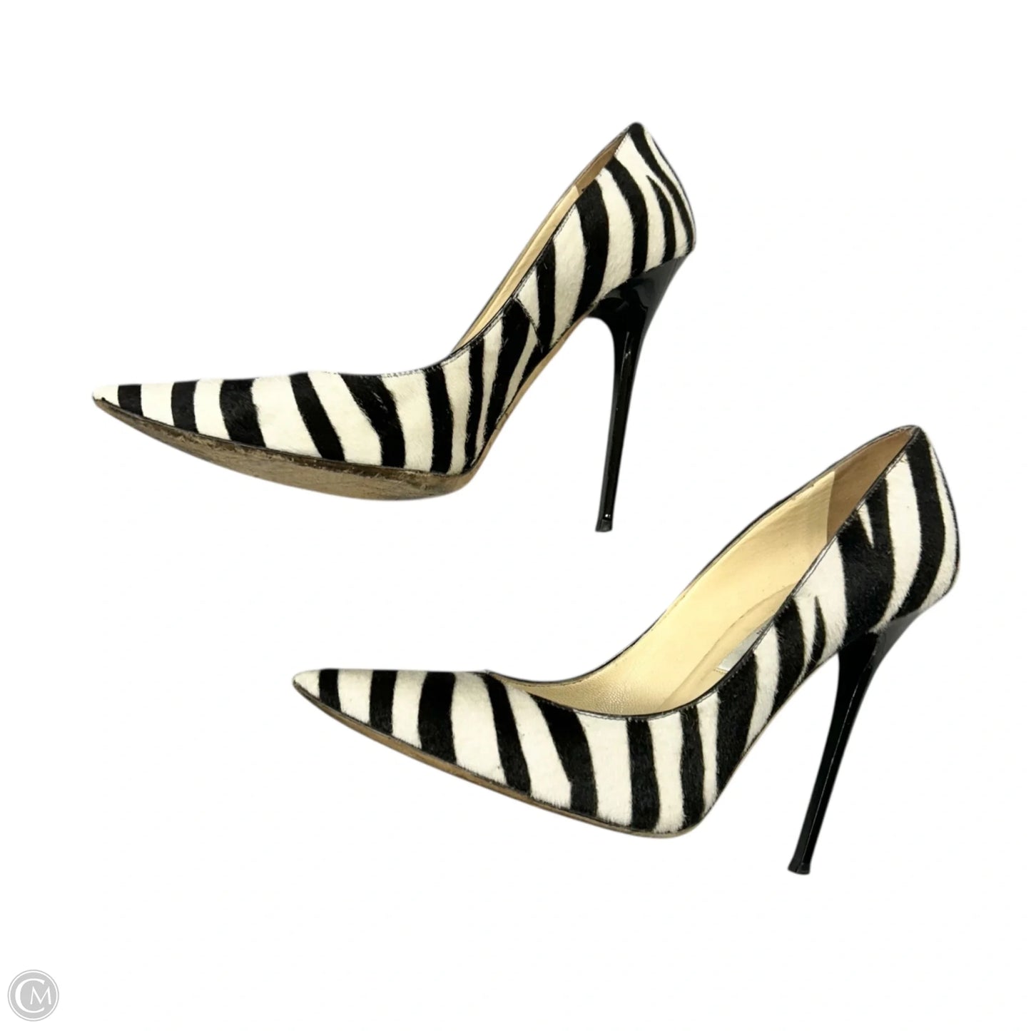 Shoes Luxury Designer By Jimmy Choo In Zebra Print, Size: 9