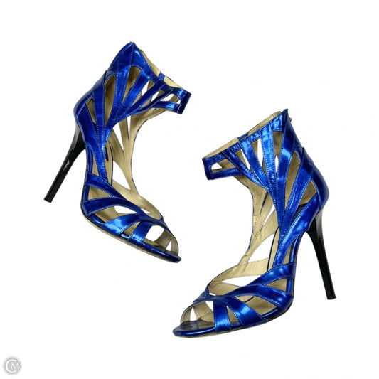 Shoes Luxury Designer By Jimmy Choo In Blue, Size: 10