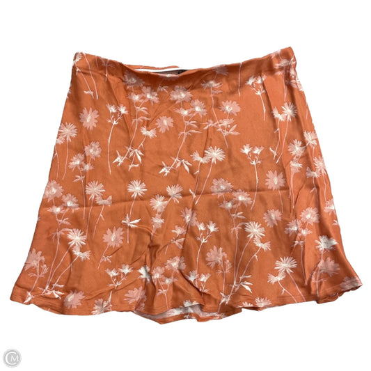 Skirt Mini & Short By Anthropologie In Orange & White, Size: M