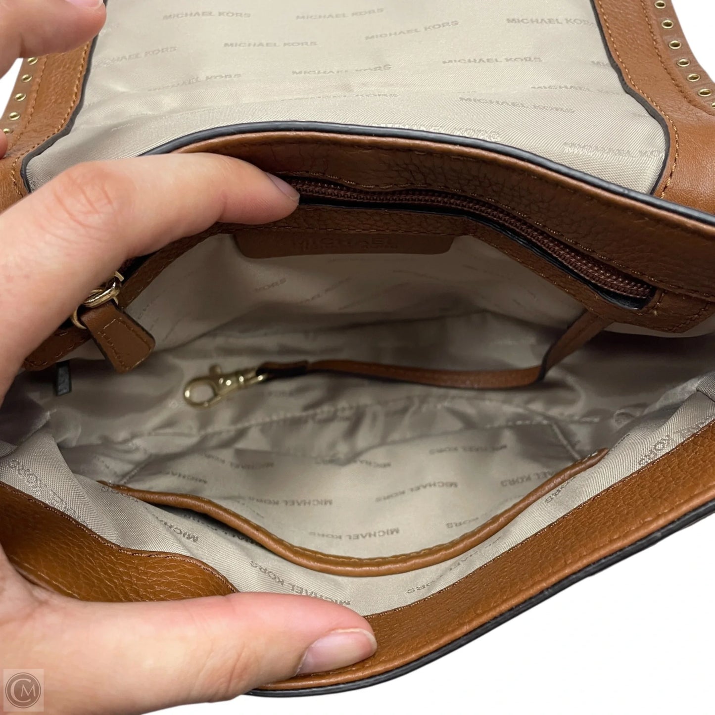 Crossbody Designer By Michael Kors, Size: Medium