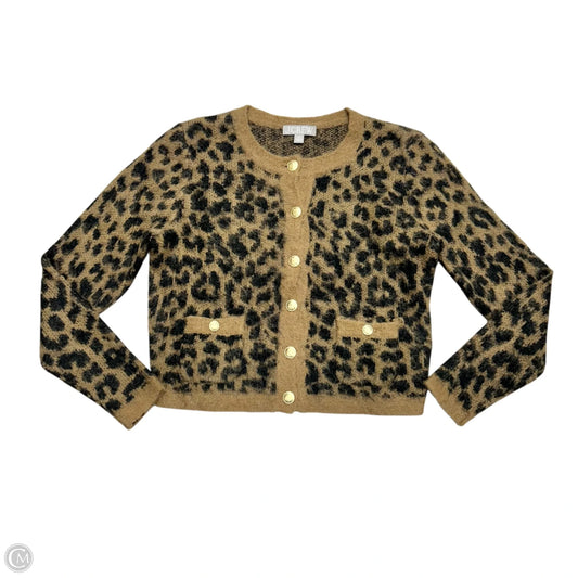 Sweater Cardigan By J. Crew In Leopard Print, Size: Xs