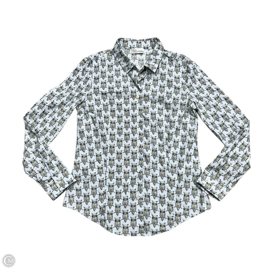 Top Long Sleeve By Red Valentino In Blue, Size: S