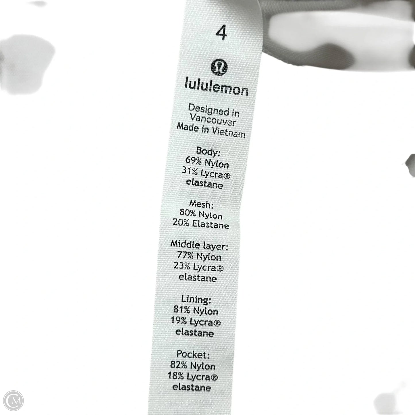 Athletic Leggings By Lululemon In White, Size: S