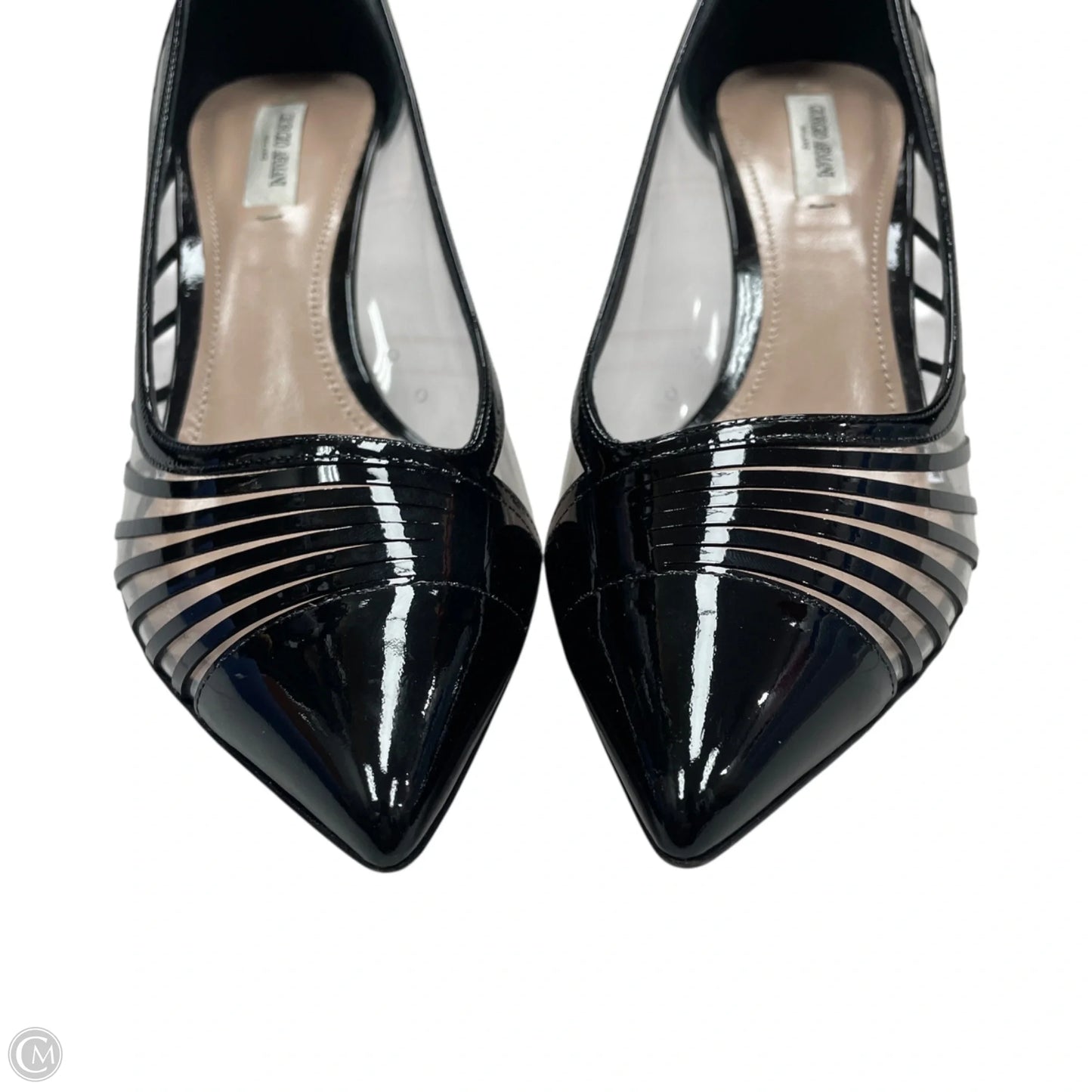 Shoes Luxury Designer By Giorgio Armani In Black, Size: 8.5