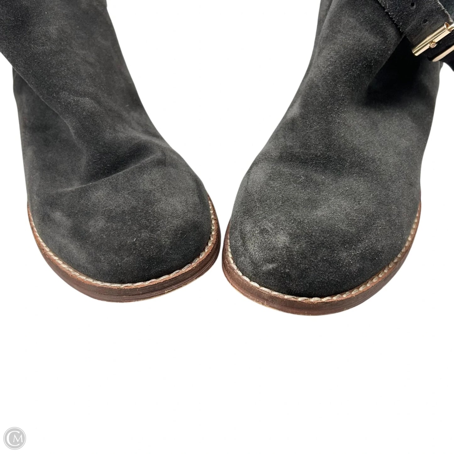 Boots Luxury Designer By Burberry In Black, Size: 7.5