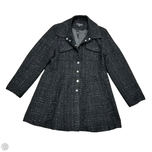 Coat Peacoat By Laundry In Black & Silver, Size: Xl