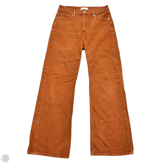 Jeans Wide Leg By Loft In Orange Denim, Size: 4