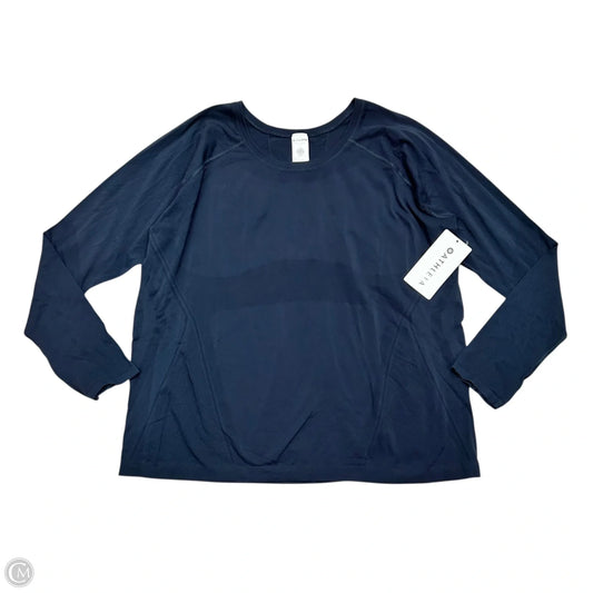 Athletic Top Long Sleeve Crewneck By Athleta In Navy, Size: 2x