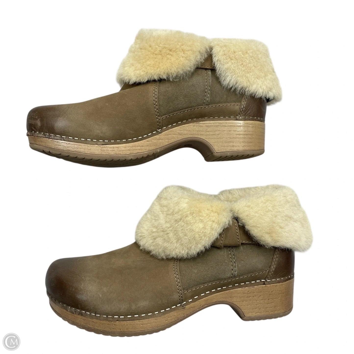 Boots Ankle Heels By Dansko In Taupe, Size: 7.5