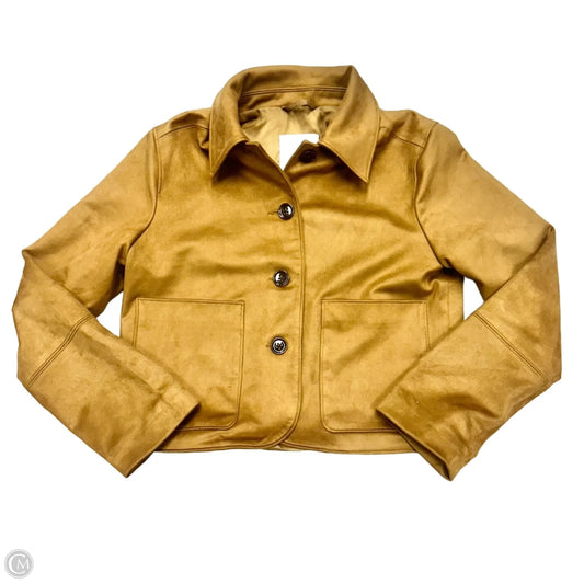 Jacket Moto By Abercrombie And Fitch In Tan, Size: Xs