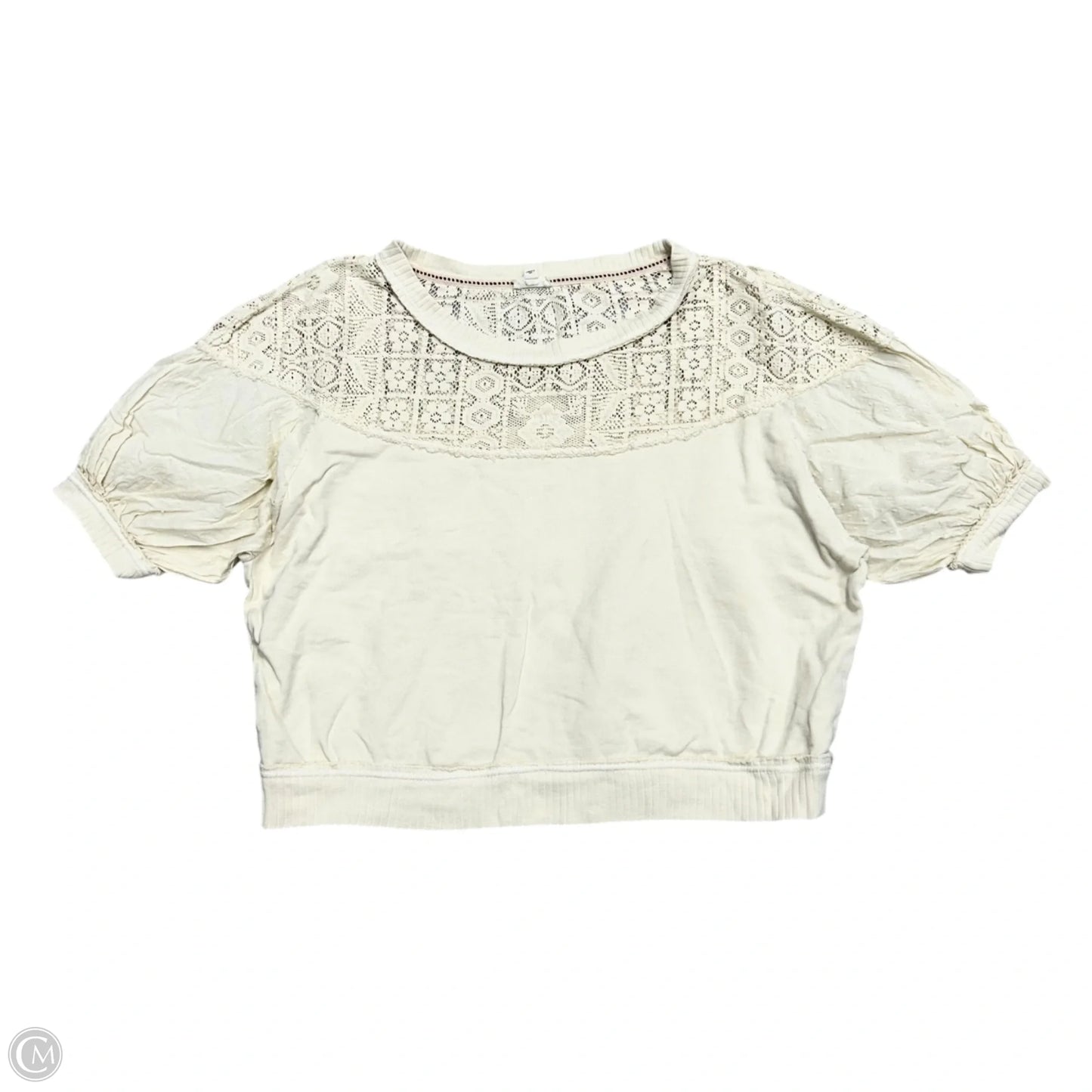Top Short Sleeve By Pilcro In Cream, Size: S
