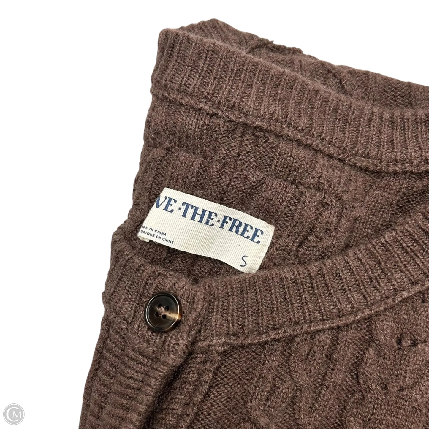 Sweater Cardigan By We The Free In Brown, Size: S