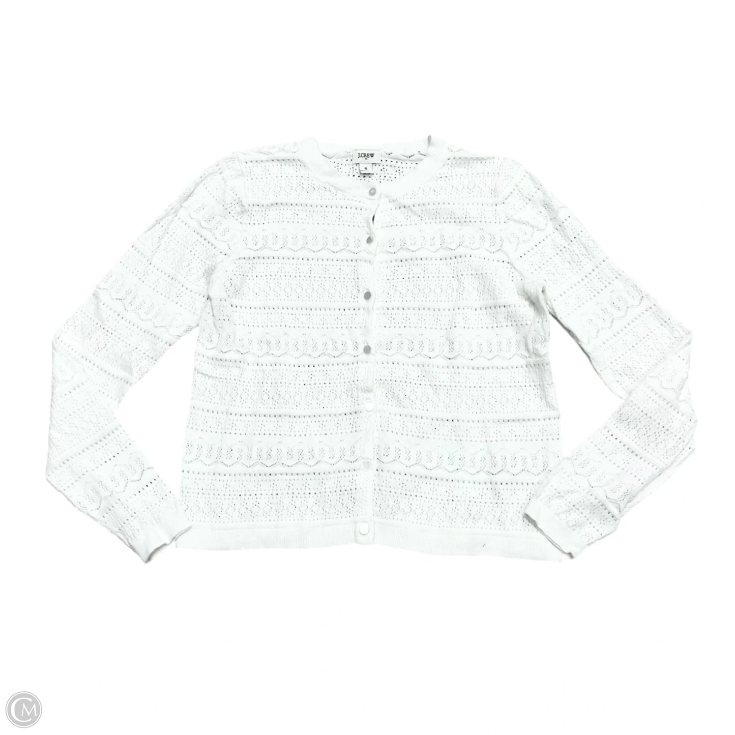Sweater Cardigan By J. Crew In White, Size: S