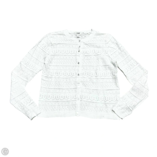 Sweater Cardigan By J. Crew In White, Size: S