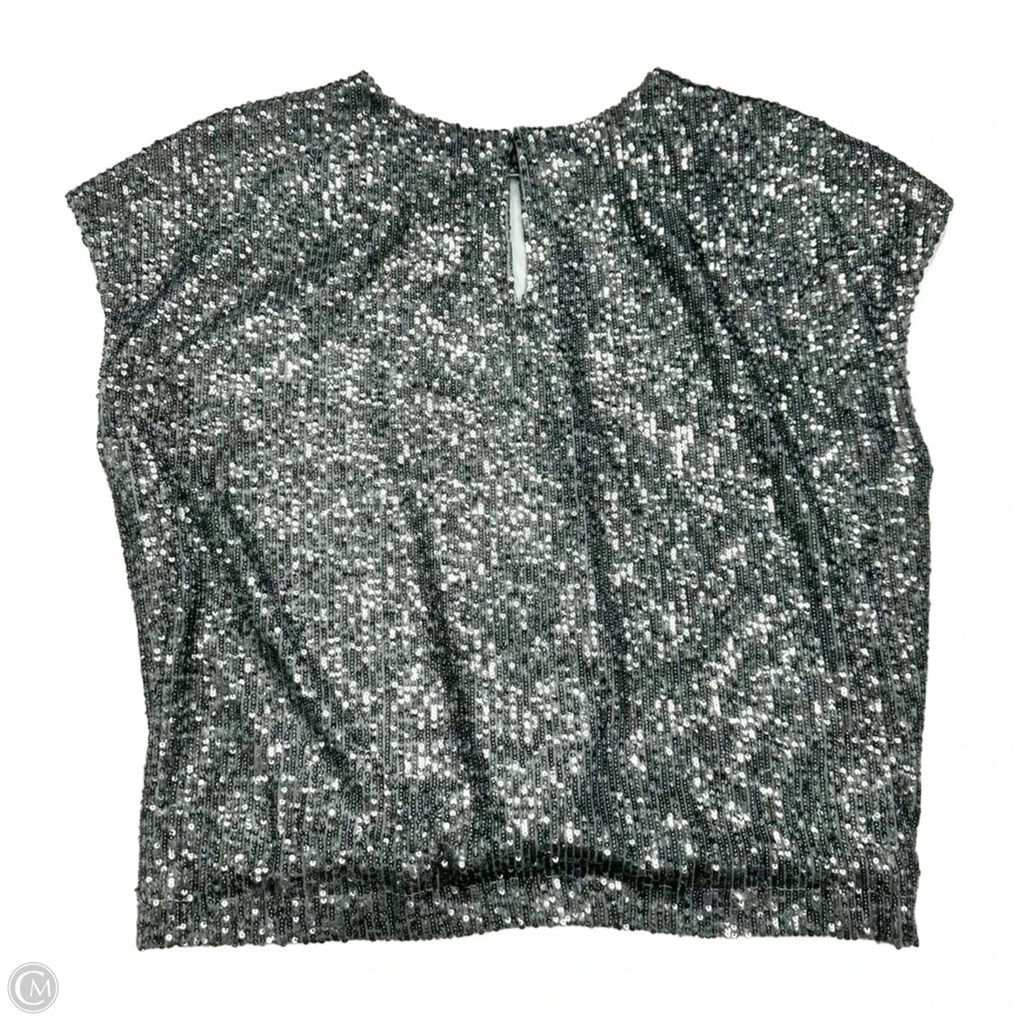 Top Sleeveless By Loft In Silver, Size: L