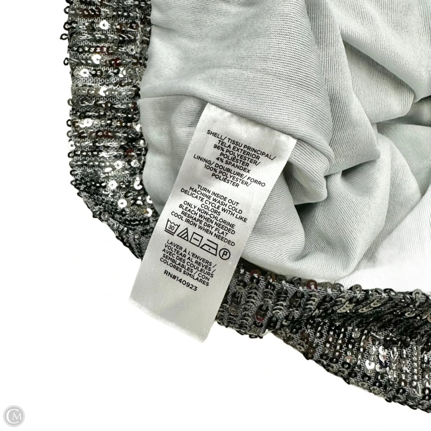 Top Sleeveless By Loft In Silver, Size: L