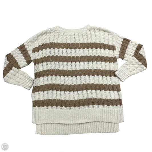 Sweater By Pilcro In Tan & White, Size: S