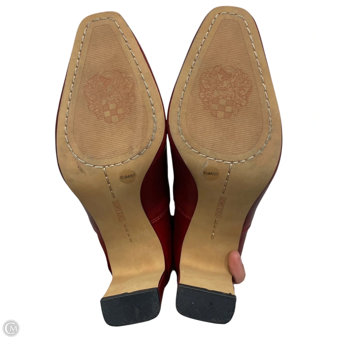 Boots Ankle Heels By Vince Camuto In Red, Size: 6.5