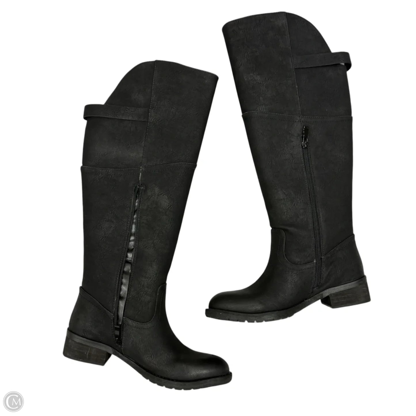 Boots Knee Flats By Very Volatile In Black, Size: 7