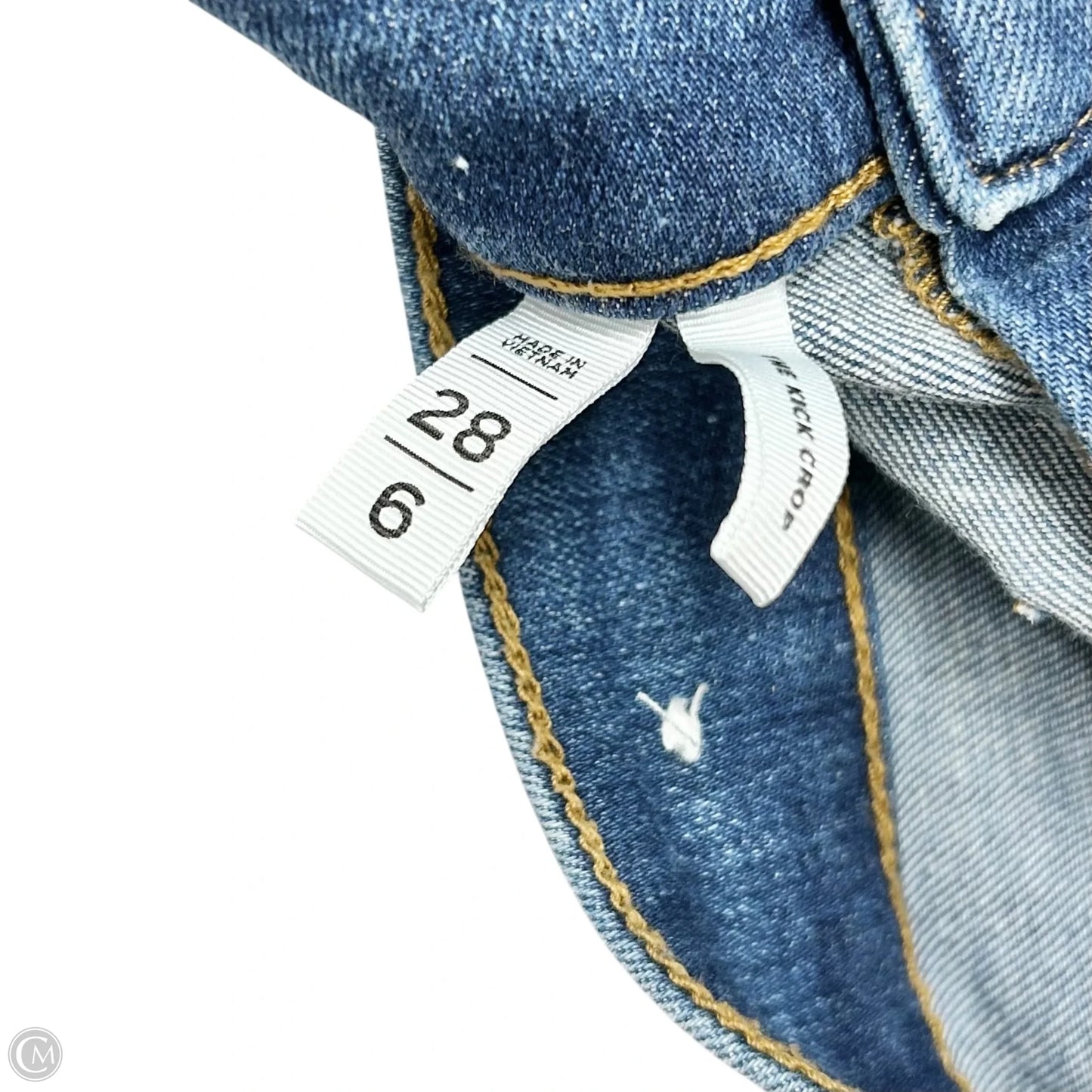 Jeans Cropped By Loft In Blue Denim, Size: 6