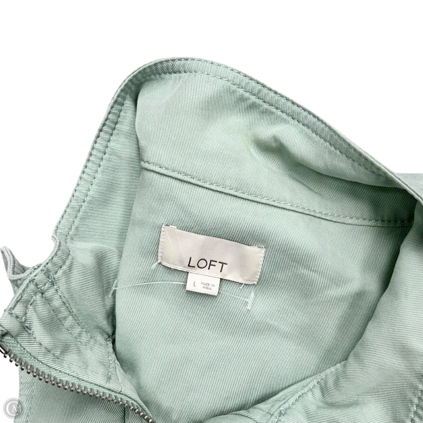 Jacket Shirt By Loft In Aqua, Size: L