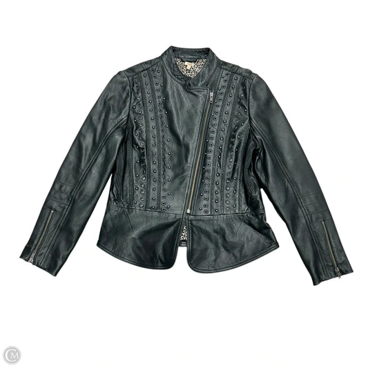 Jacket Leather By Reba In Black, Size: M