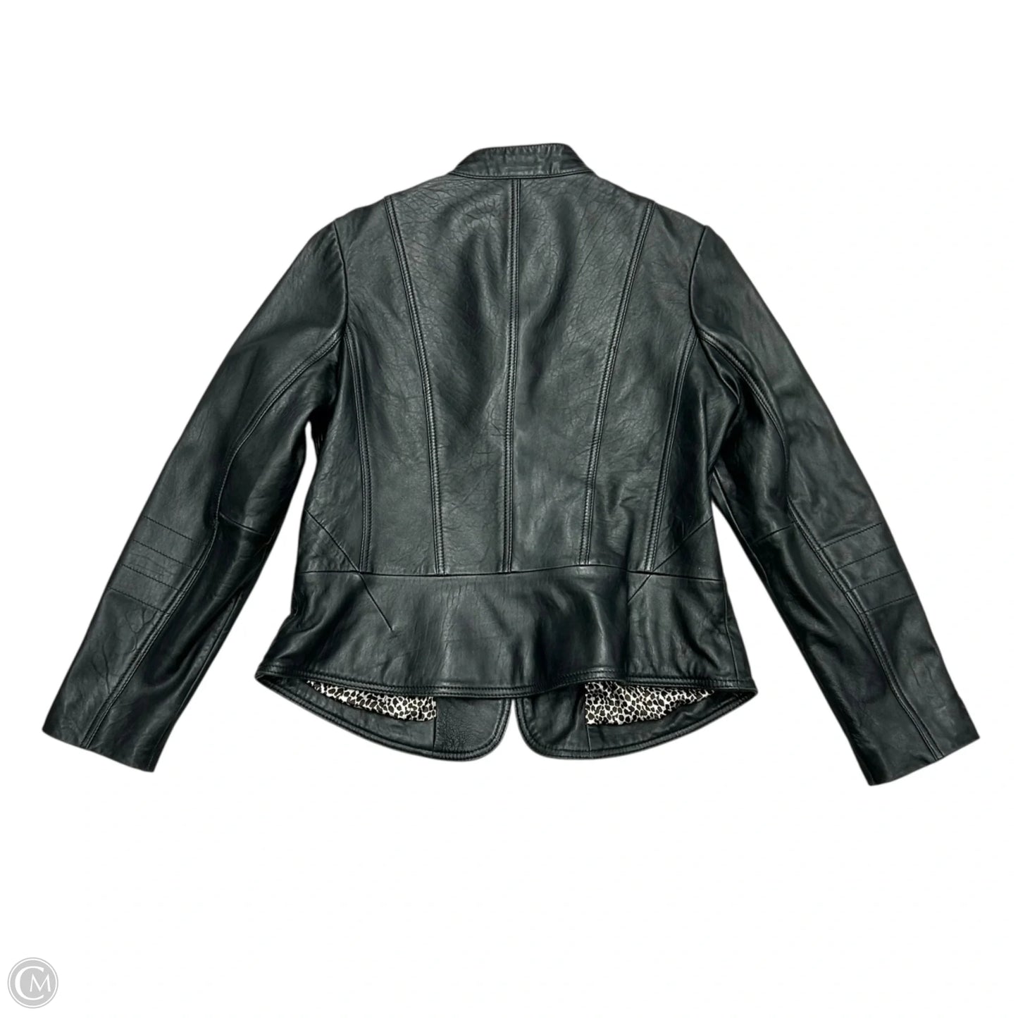 Jacket Leather By Reba In Black, Size: M