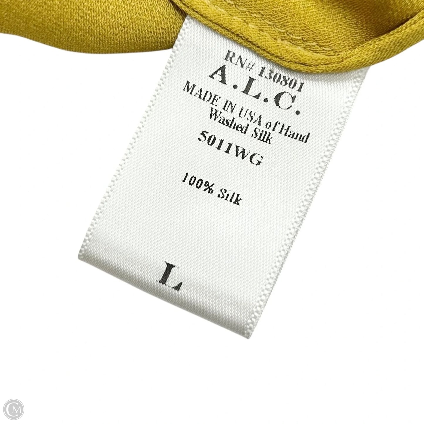 Top Long Sleeve By Alc In Yellow, Size: L