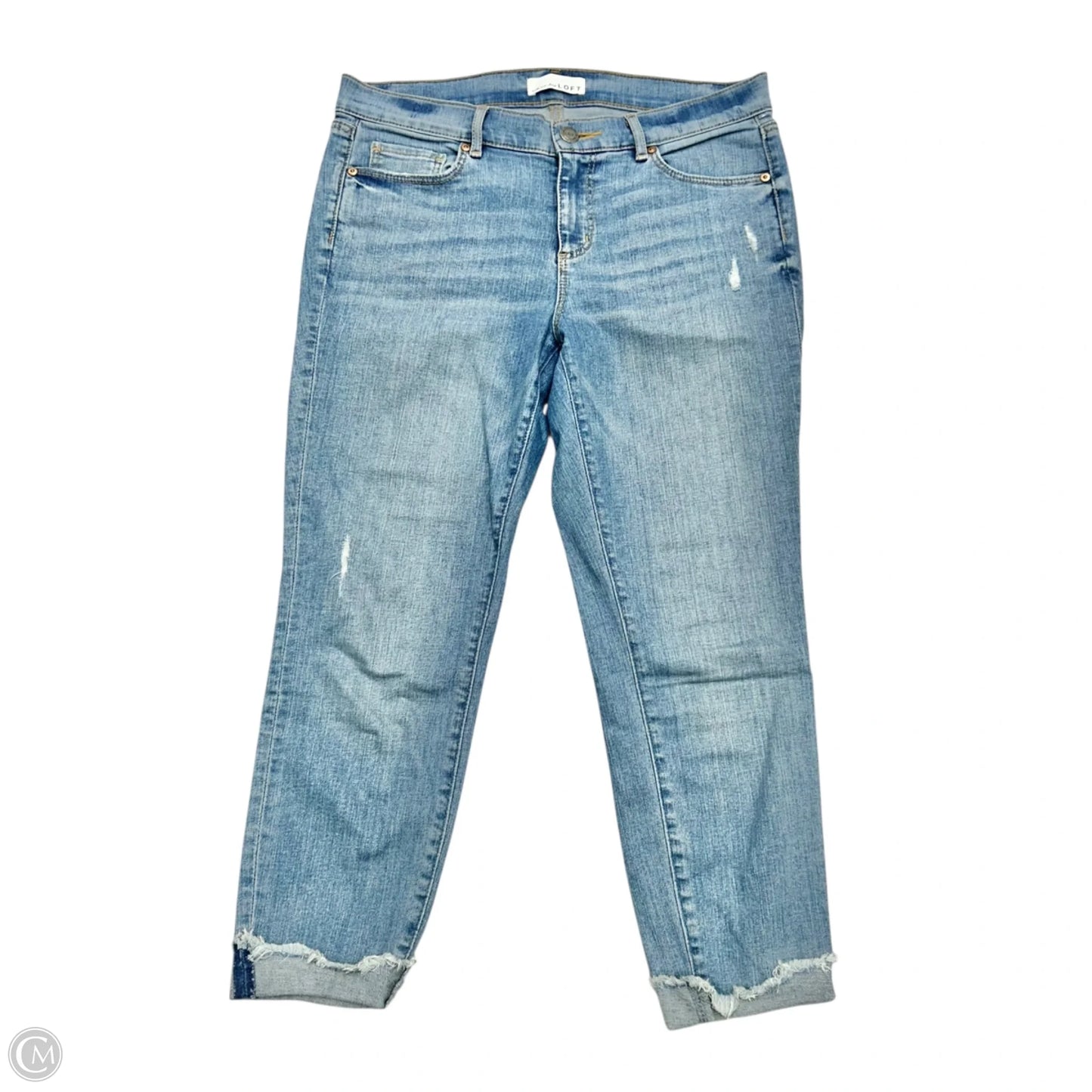 Jeans Skinny By Loft In Blue Denim, Size: 8