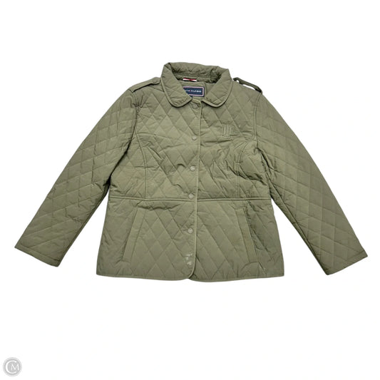 Jacket Puffer & Quilted By Tommy Hilfiger In Green, Size: L