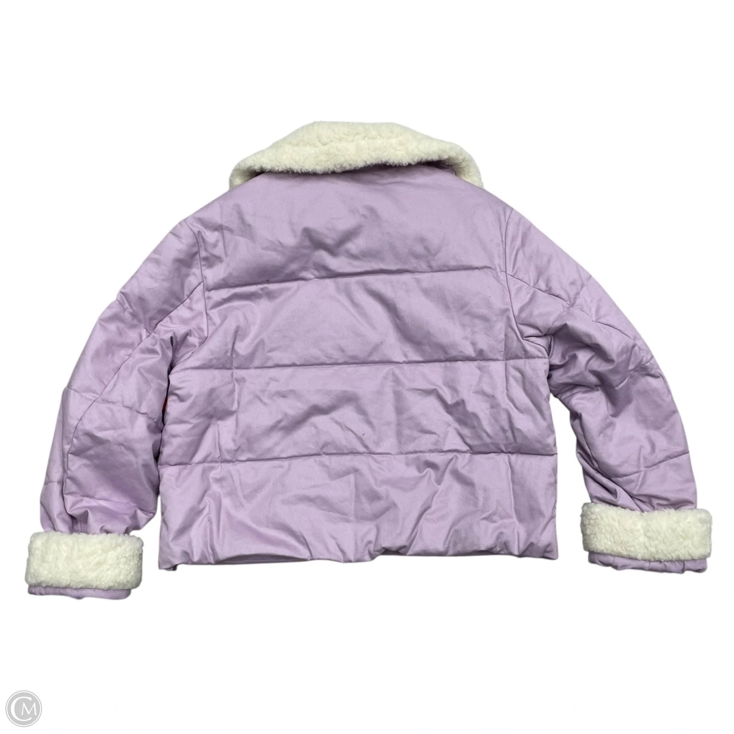 Coat Puffer & Quilted By Loft In Purple & White, Size: Xsp