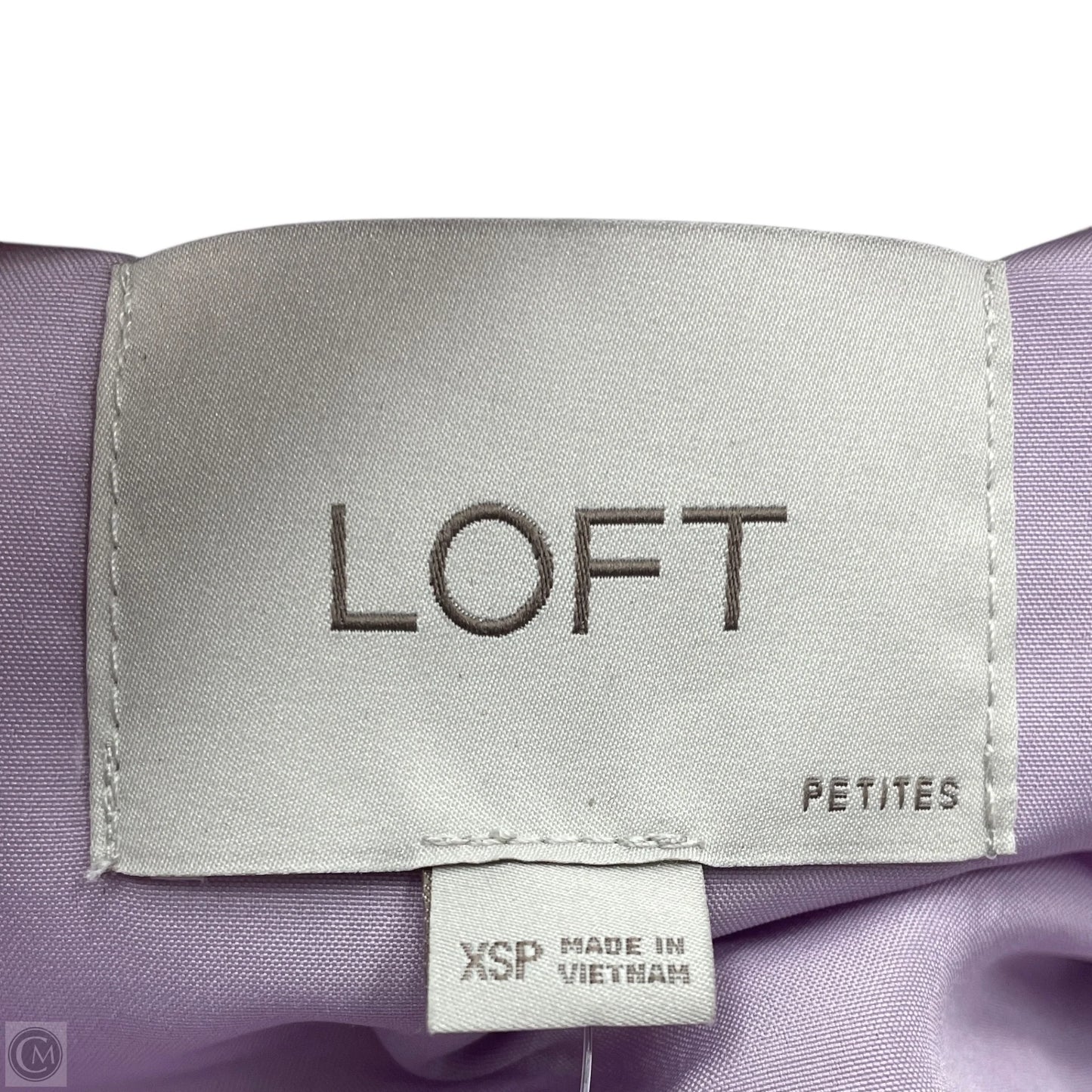Coat Puffer & Quilted By Loft In Purple & White, Size: Xsp