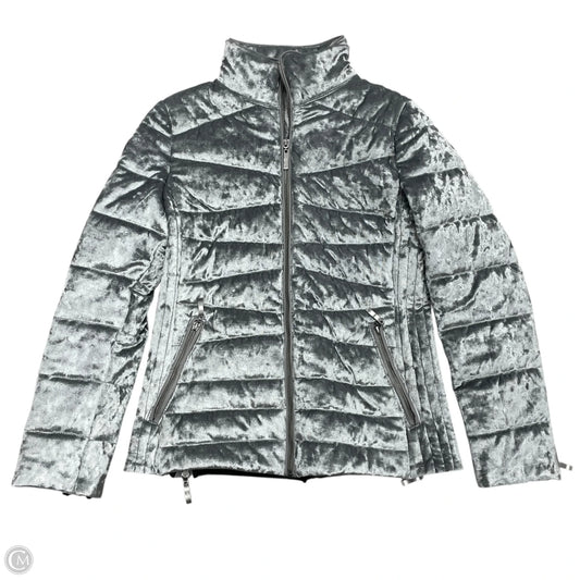 Coat Puffer & Quilted By Montana Co In Silver, Size: Xs