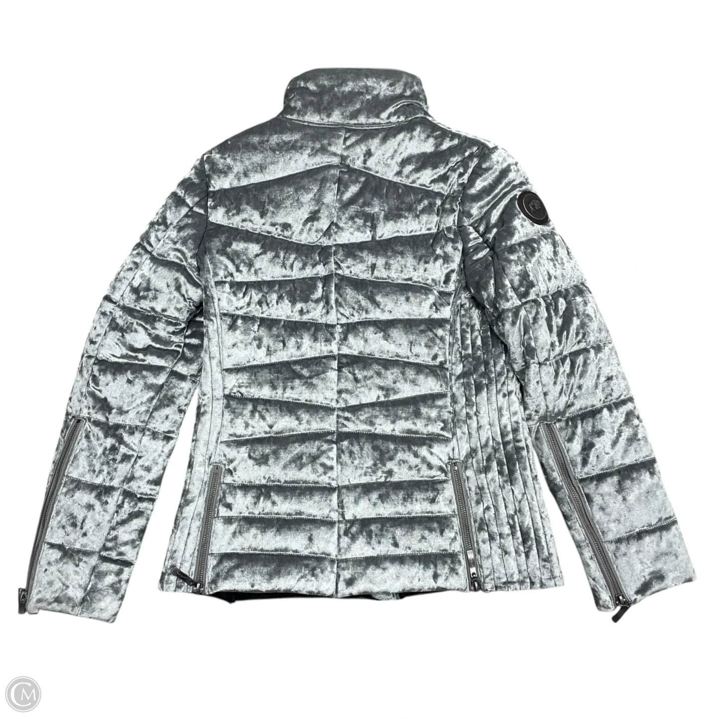 Coat Puffer & Quilted By Montana Co In Silver, Size: Xs