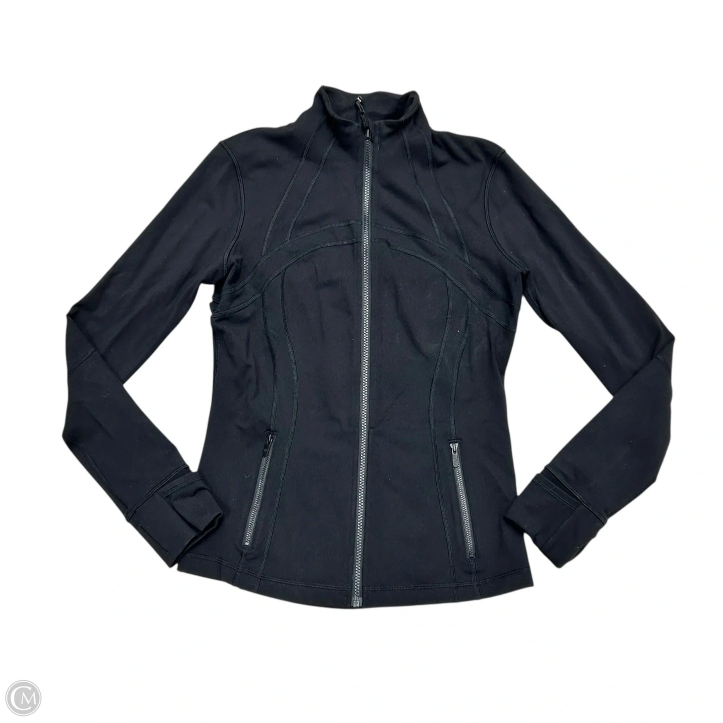 Athletic Jacket By Lululemon In Black, Size: M