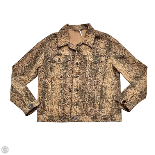 Jacket Denim By Free People In Snakeskin Print, Size: M