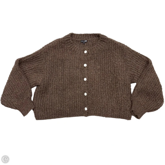 Sweater Cardigan By Fashion Nova In Brown, Size: 1x
