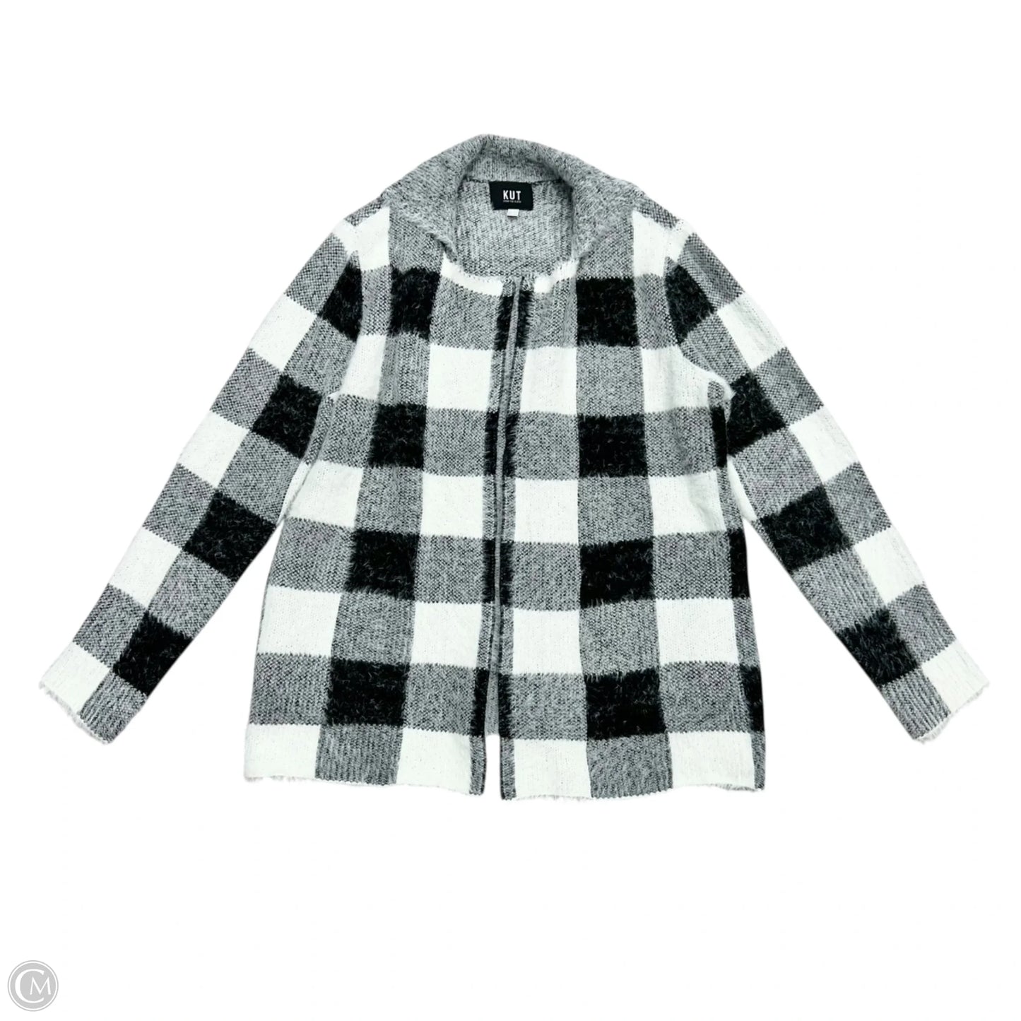 Sweater Cardigan By Kut In Black & White, Size: S