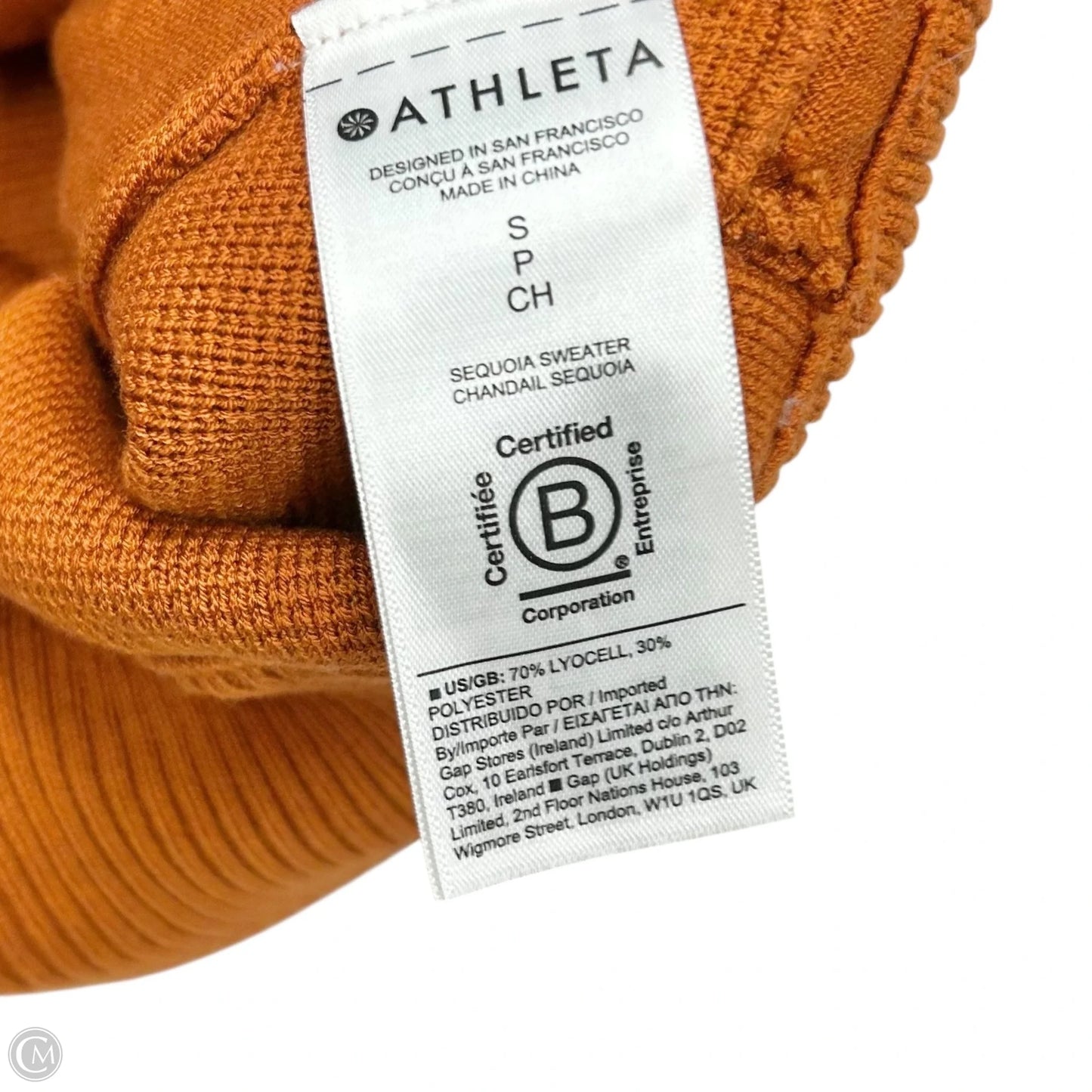 Sweater Cardigan By Athleta In Orange, Size: S