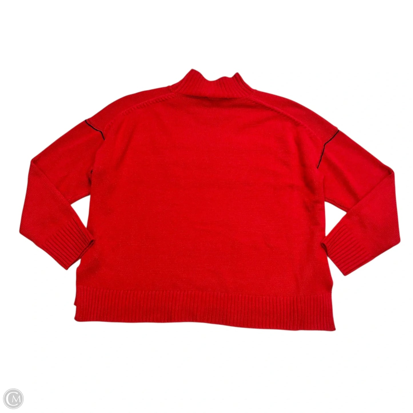 Sweater By Dkny In Black & Red, Size: Xl
