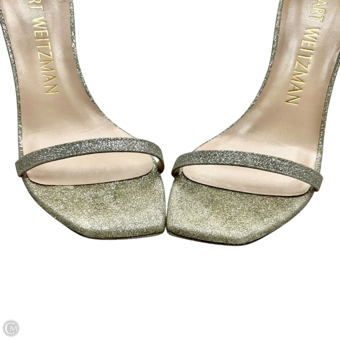 Shoes Designer By Stuart Weitzman In Silver, Size: 7