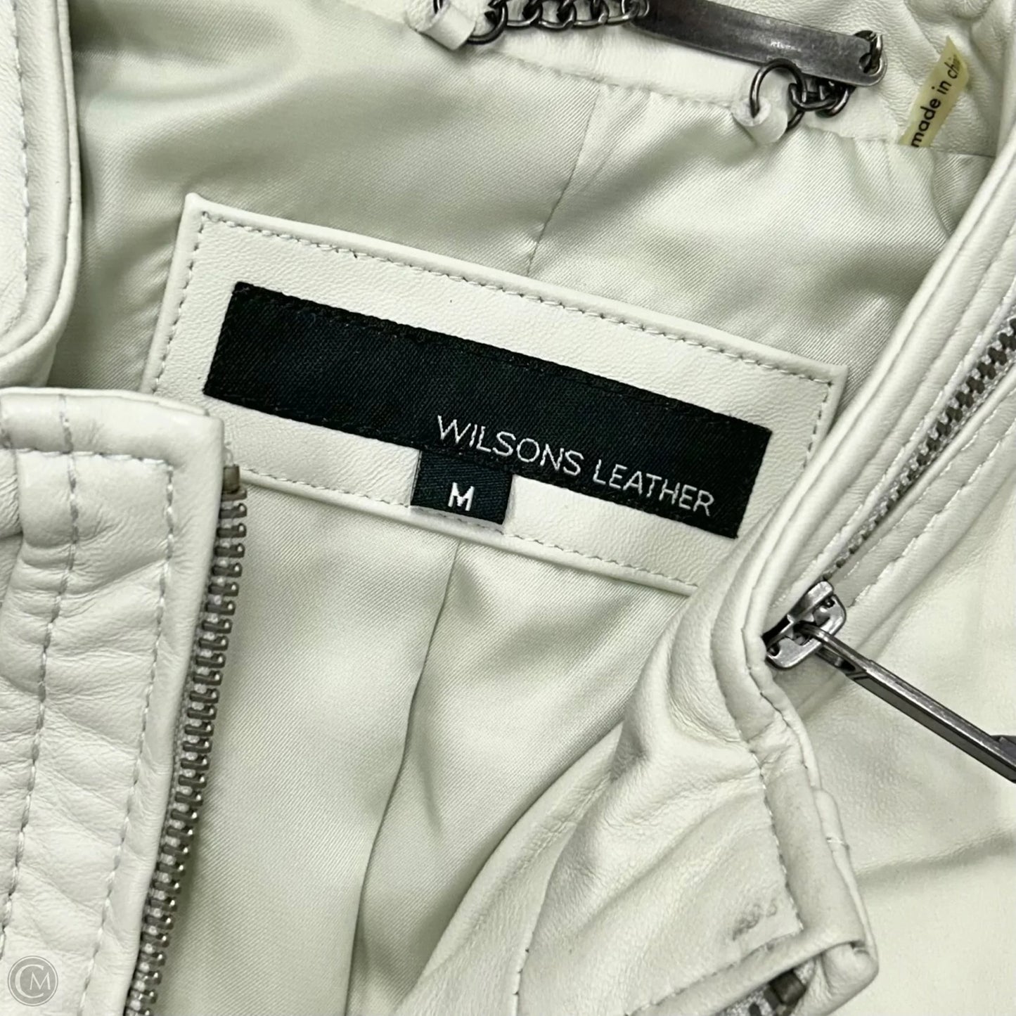 Jacket Leather By Wilsons Leather In Pale Mint, Size: M