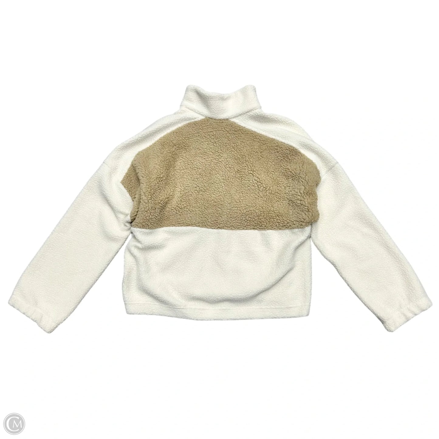 Jacket Fleece By Columbia In Tan & Cream, Size: L