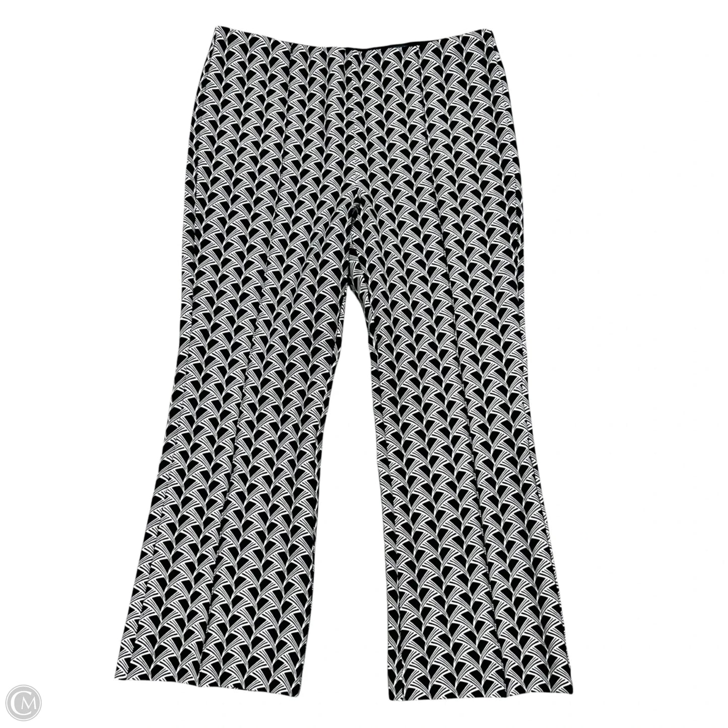 Pants Wide Leg By Maeve In Black & White, Size: L