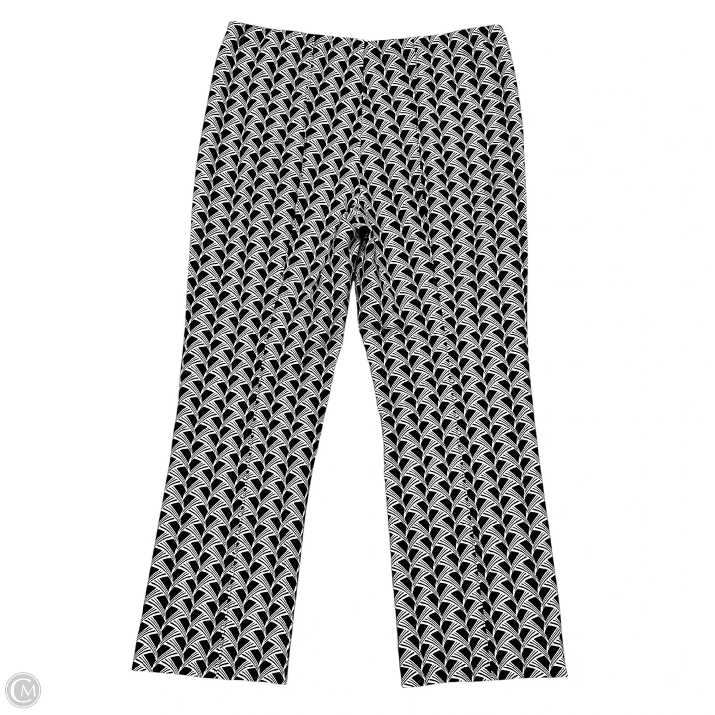 Pants Wide Leg By Maeve In Black & White, Size: L