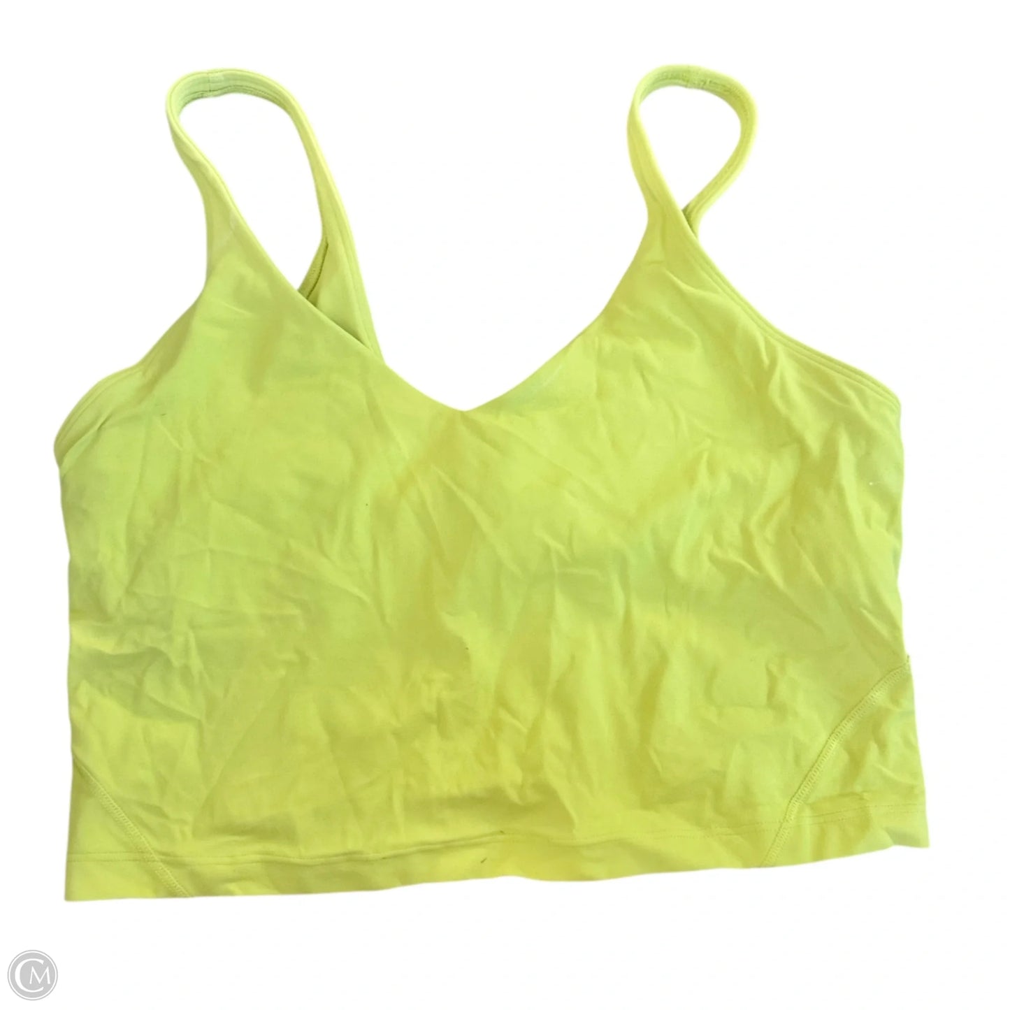 Athletic Tank Top By Lululemon In Chartreuse, Size: M