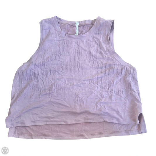 Athletic Tank Top By Lululemon In Mauve, Size: M