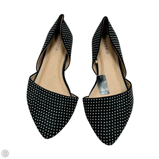 Shoes Flats By Torrid In Black & Silver, Size: 12